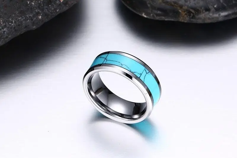 BAGUE MILITAIRE - BLEU DE JADE (CÉRAMIQUE) - Image 4
