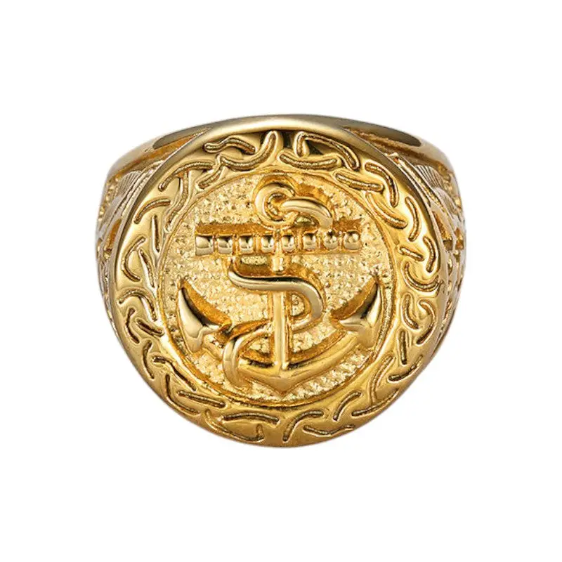 BAGUE MILITAIRE MARINE AMÉRICAINE (OR) - Image 3