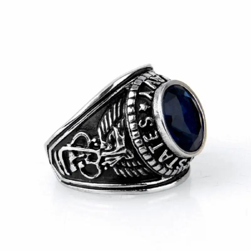 BAGUE MILITAIRE - SAPHIR (ARGENT) - Image 3