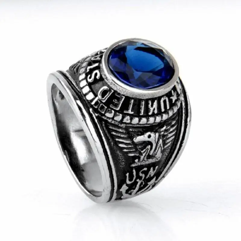 BAGUE MILITAIRE - SAPHIR (ARGENT) - Image 4