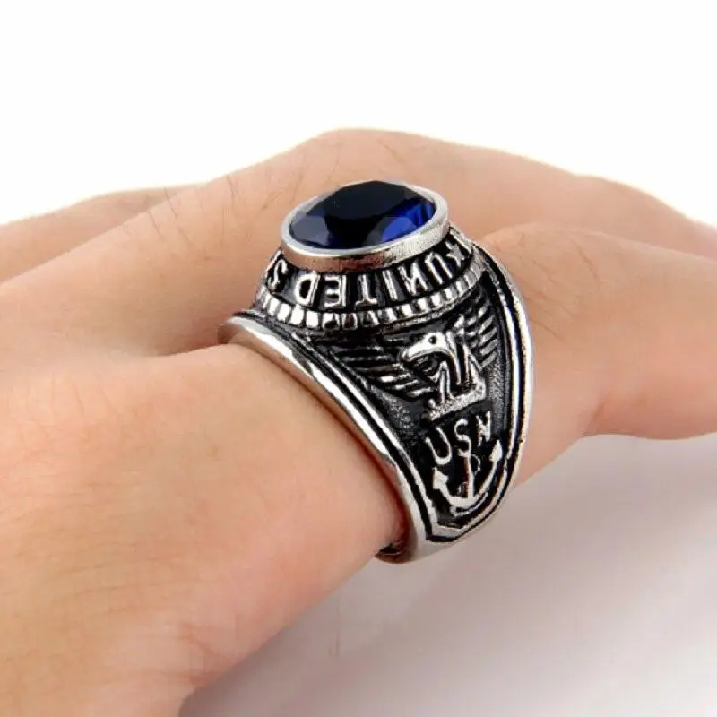 BAGUE MILITAIRE - SAPHIR (ARGENT) - Image 6