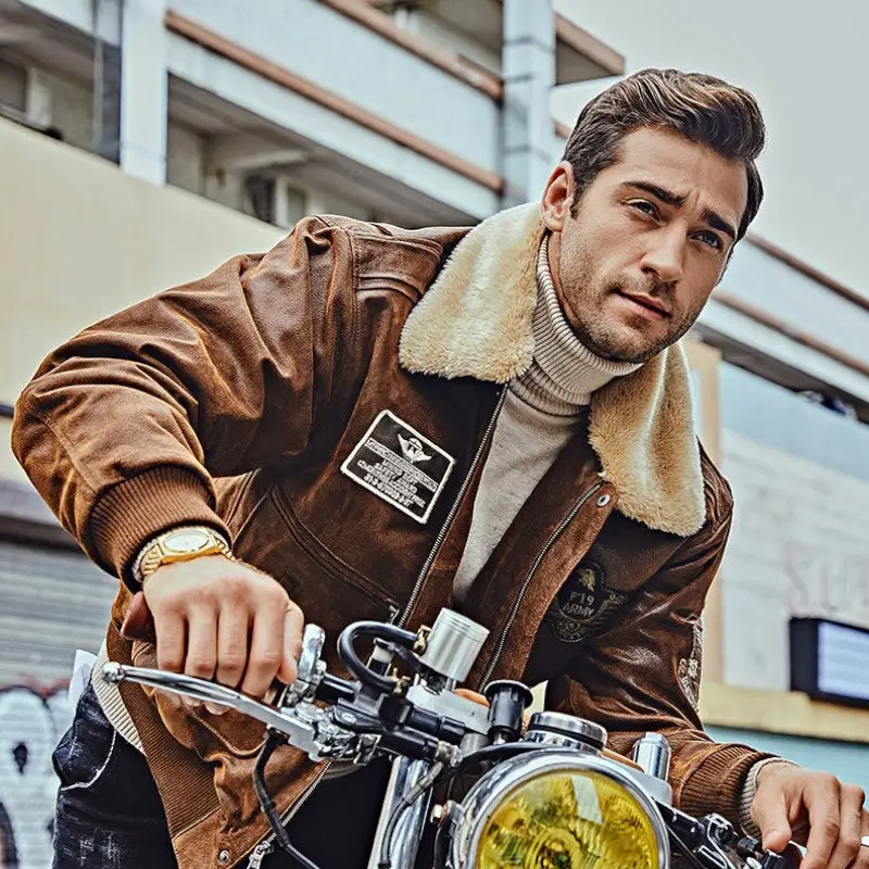 Blouson cuir militaire homme - Image 10