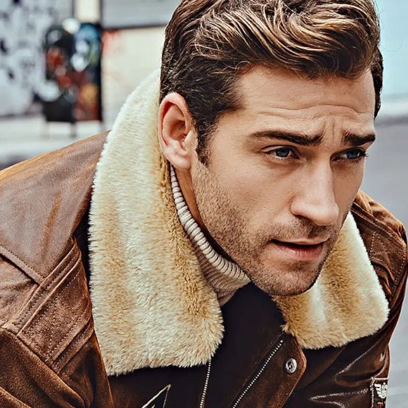 Blouson cuir militaire homme - Image 11