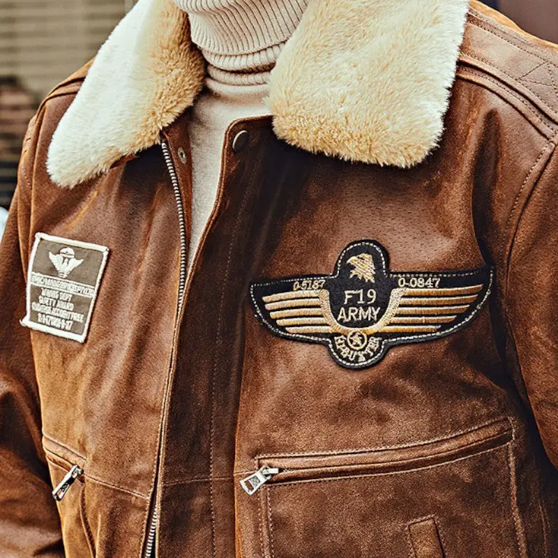Blouson cuir militaire homme - Image 12