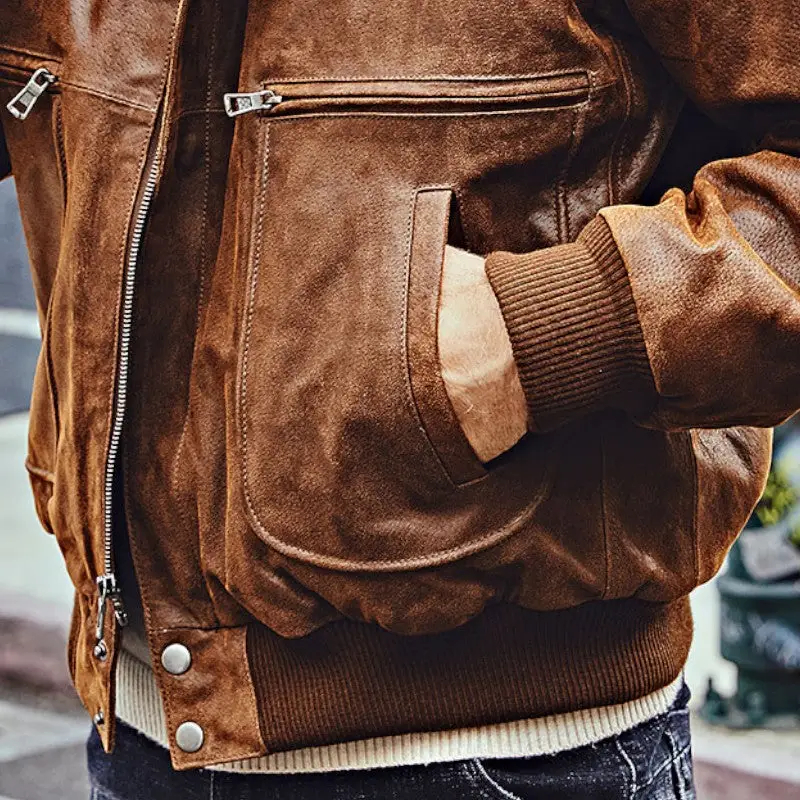Blouson cuir militaire homme - Image 13