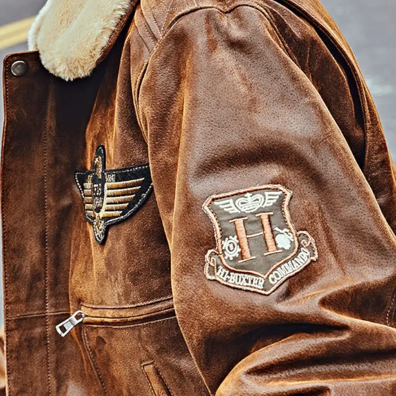Blouson cuir militaire homme - Image 14