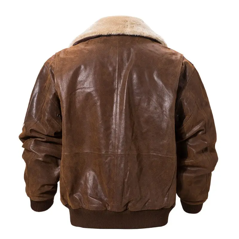 Blouson cuir militaire homme - Image 3