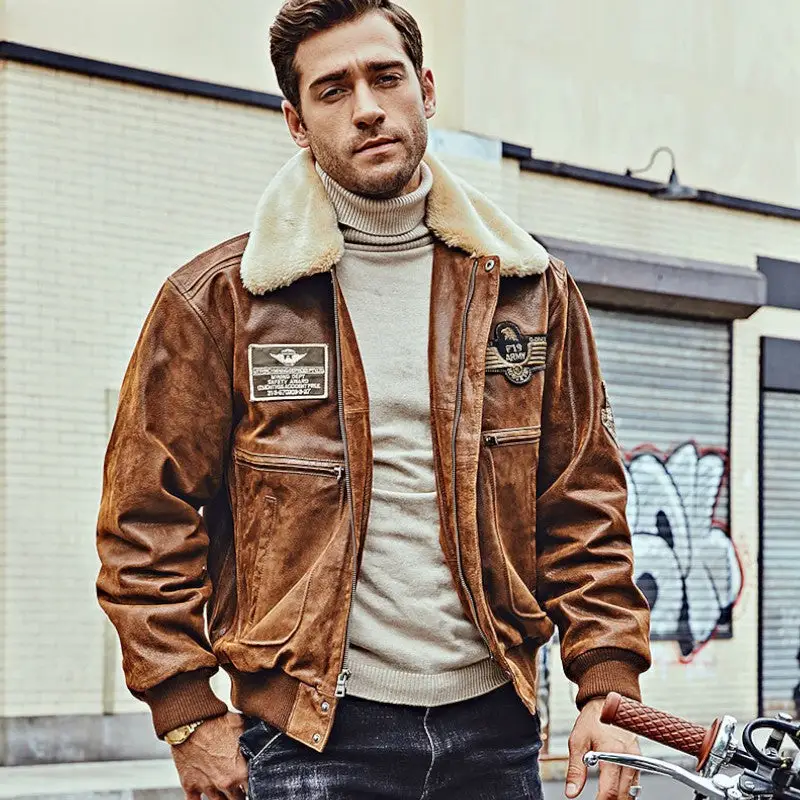 Blouson cuir militaire homme - Image 5
