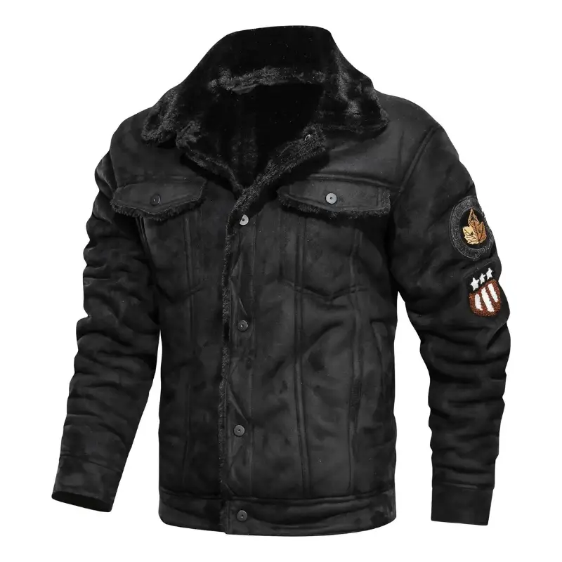 BLOUSON MILITAIRE VINTAGE EFFET CUIR - Image 8