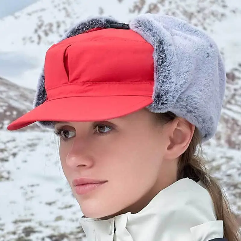 Casquette randonnée hiver avec fourrure - Image 12