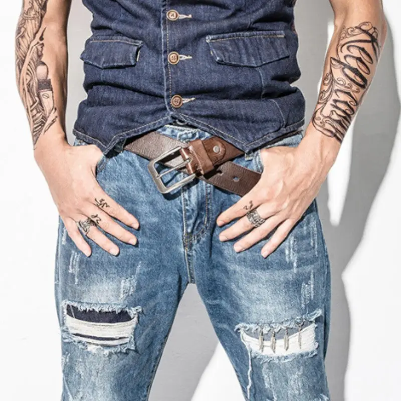 Ceinture militaire cuir marron - Image 6