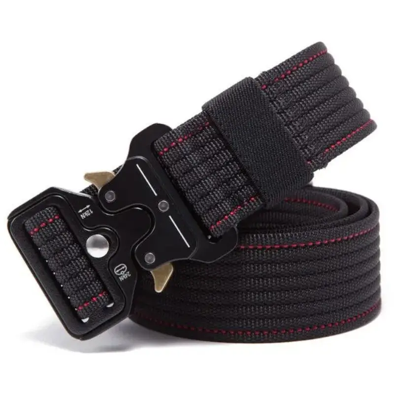 CEINTURE MILITAIRE EN NYLON ROUGE - Image 3
