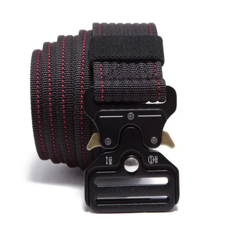 CEINTURE MILITAIRE EN NYLON ROUGE - Image 4