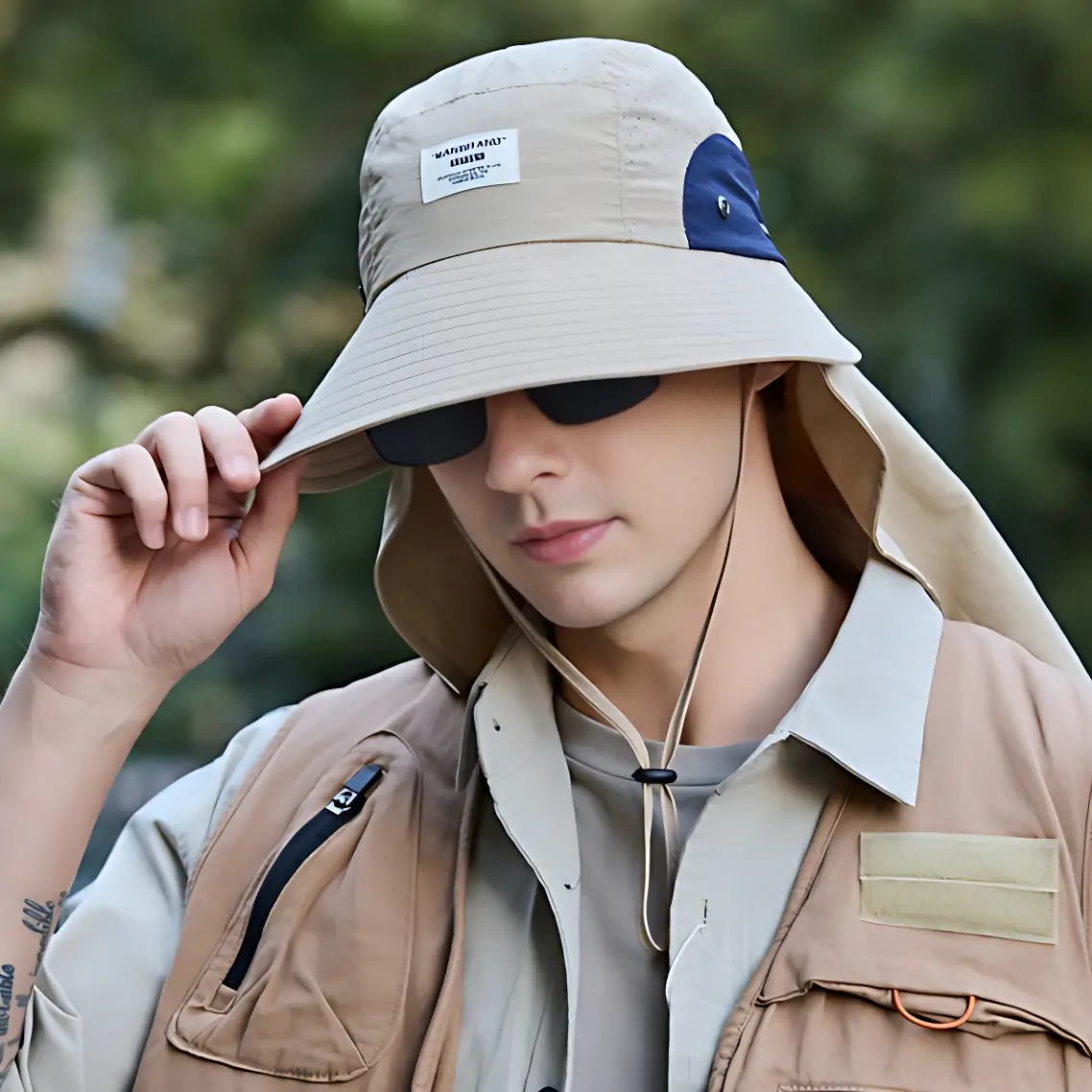 Chapeau anti uv protection cou randonnée - Image 6