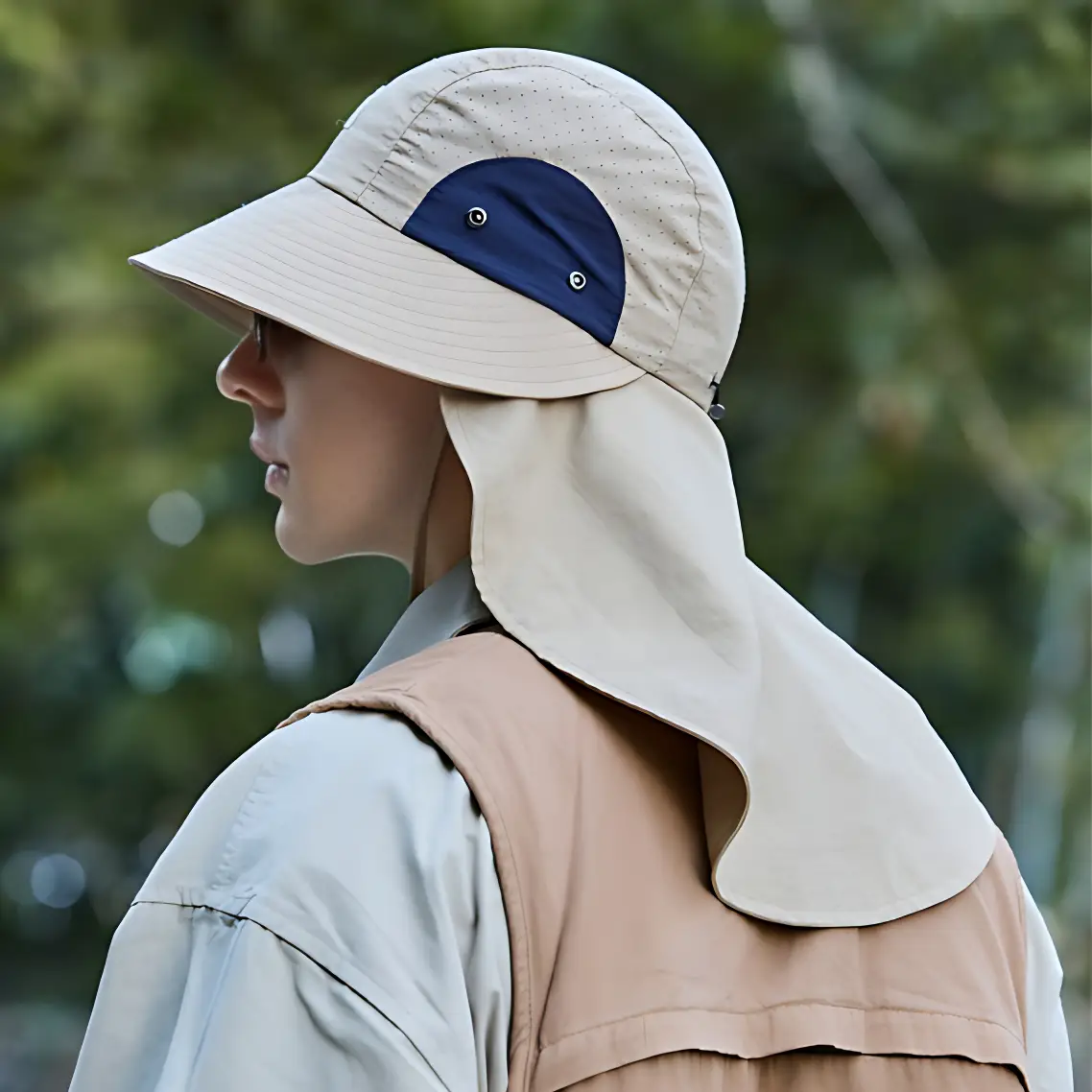 Chapeau anti uv protection cou randonnée - Image 8