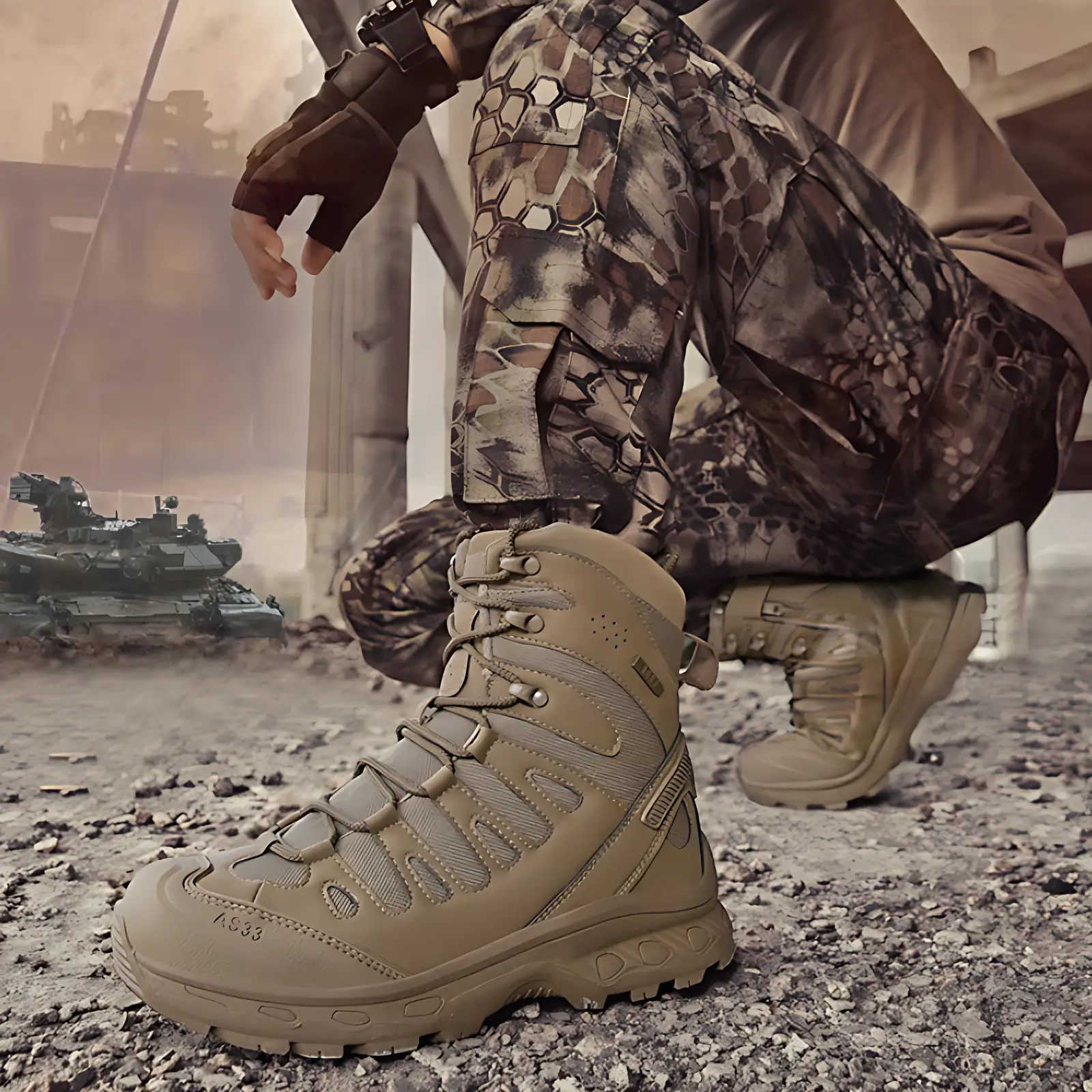Chaussures militaires homme - Image 9