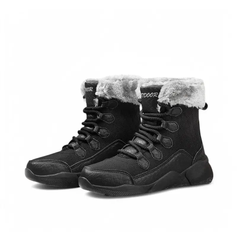 Chaussures noires fourrées femme grand froid - Image 6