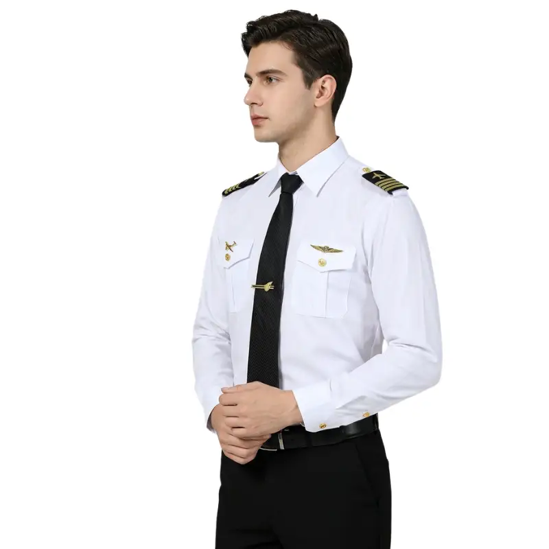 Chemise blanche uniforme militaire - Image 3