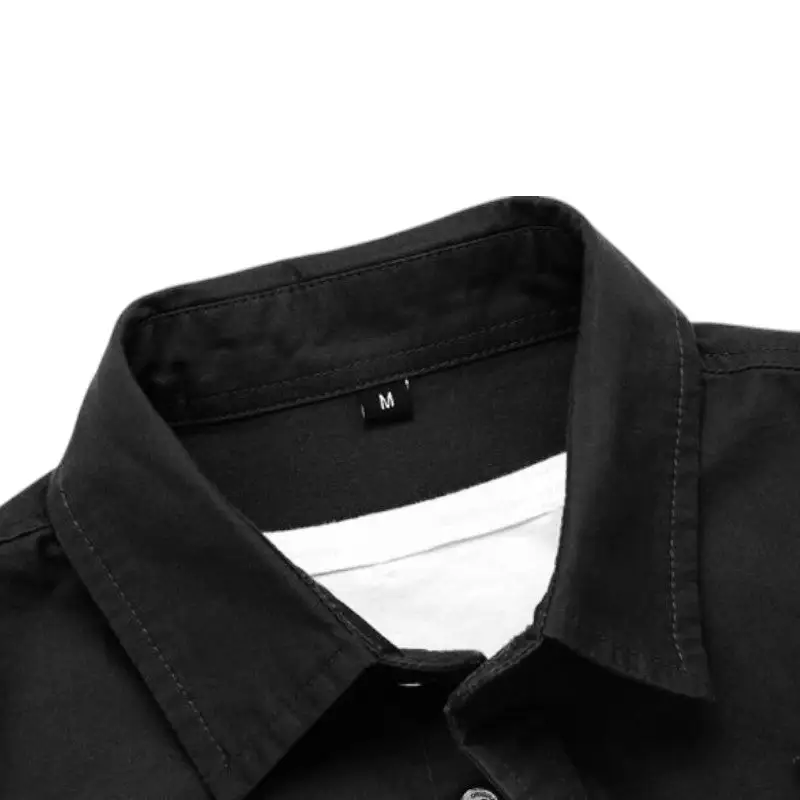 Chemise militaire noire - Image 3