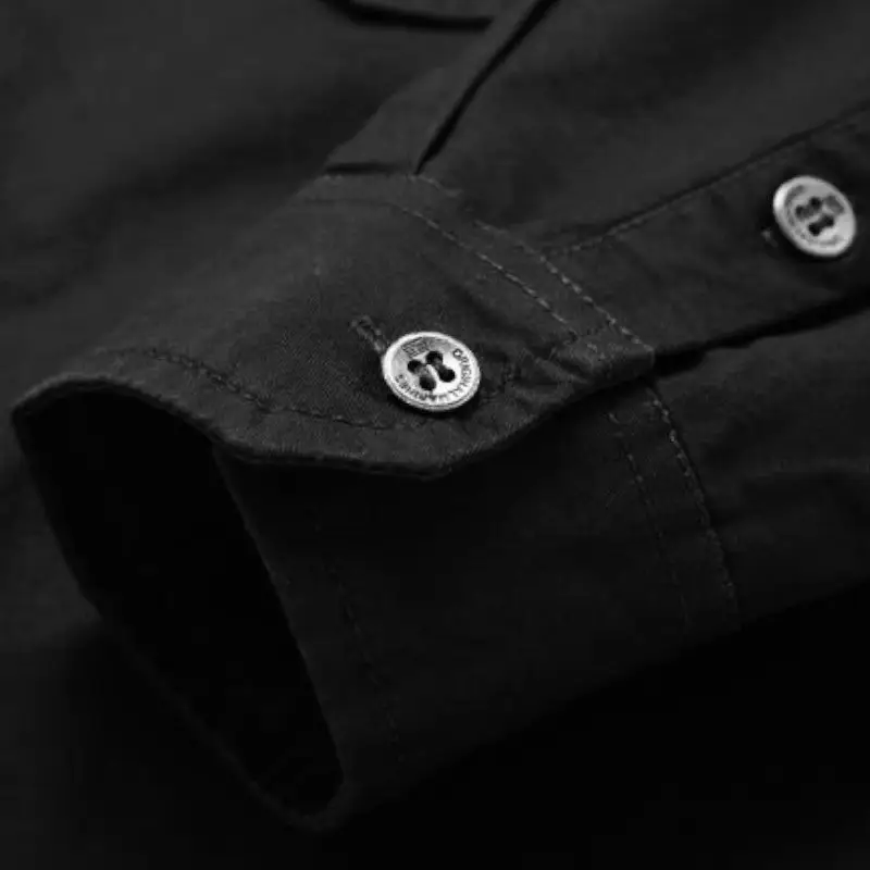 Chemise militaire noire - Image 9