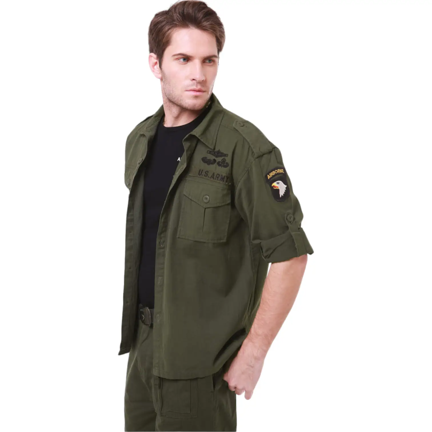 Chemise style militaire homme - Image 3
