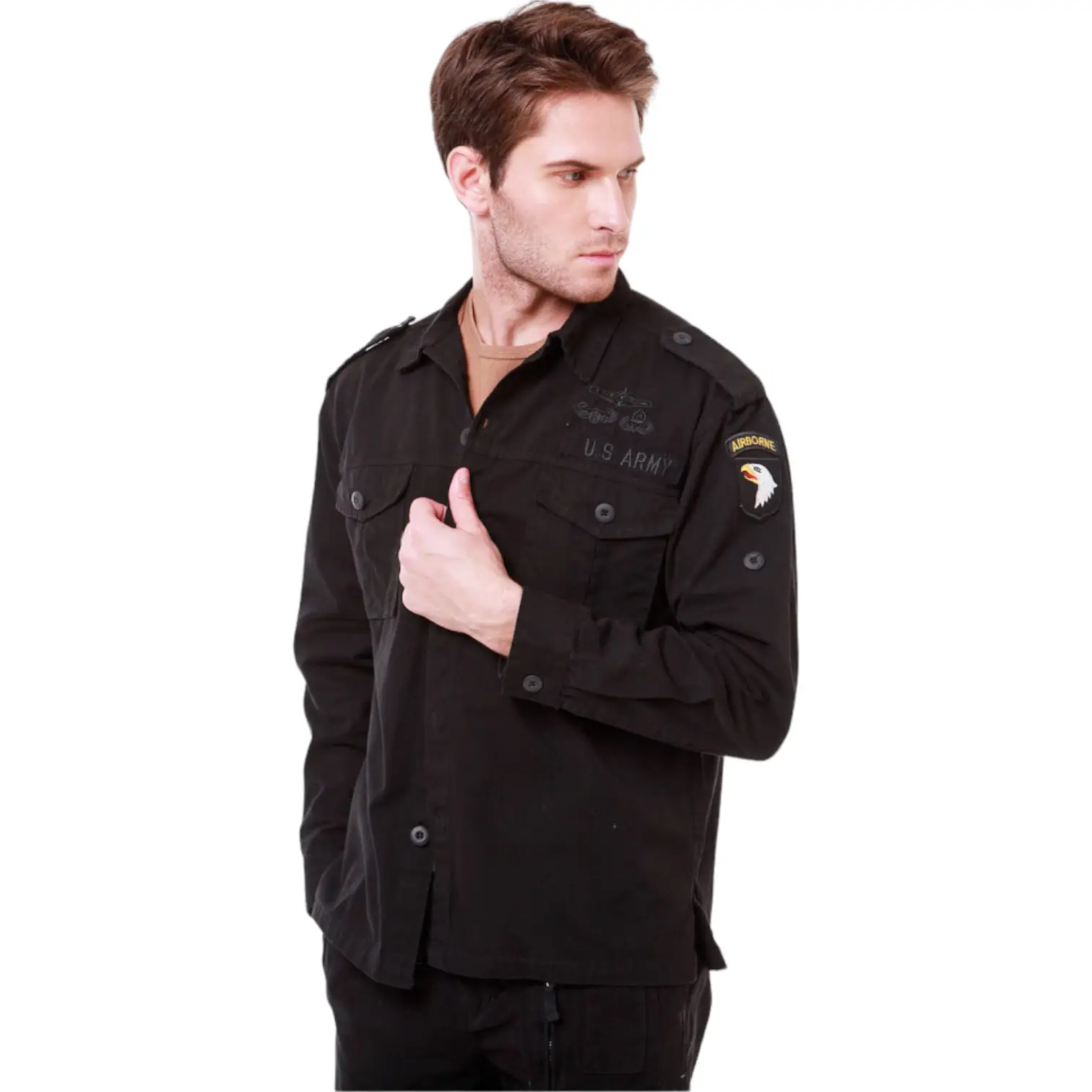Chemise style militaire homme - Image 9
