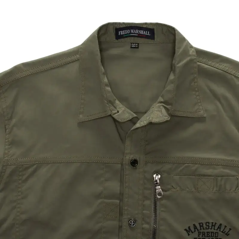 Chemise vert militaire homme - Image 10