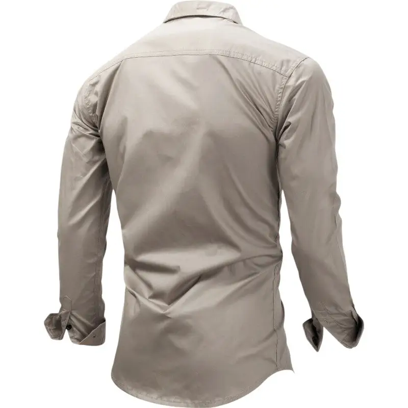 Chemise vert militaire homme - Image 15