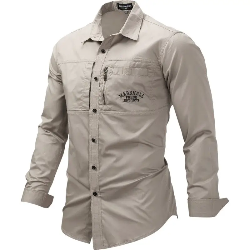 Chemise vert militaire homme - Image 17