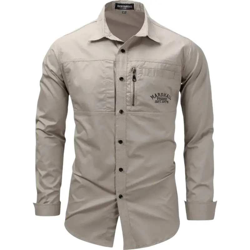 Chemise vert militaire homme - Image 18