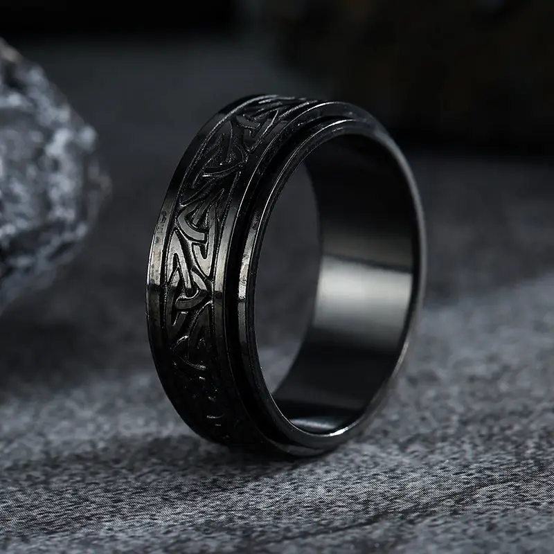 Chevaliere homme argent initiale - Image 6