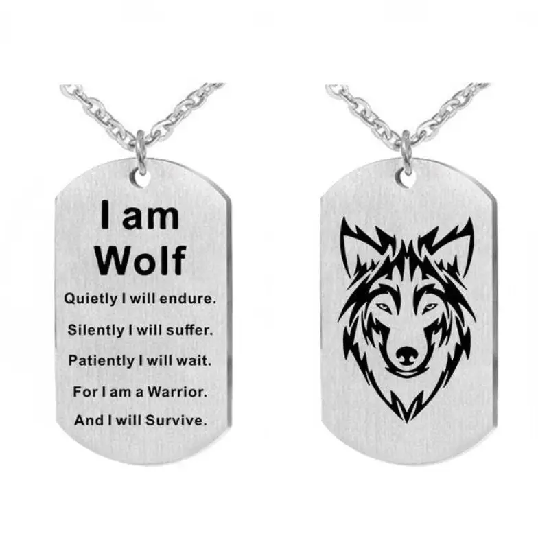 Collier homme plaque militaire