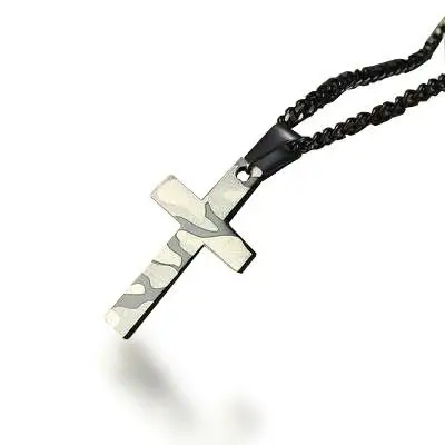 COLLIER MILITAIRE AVEC MOTIF DE CROIX (CÉRAMIQUE) - Image 2