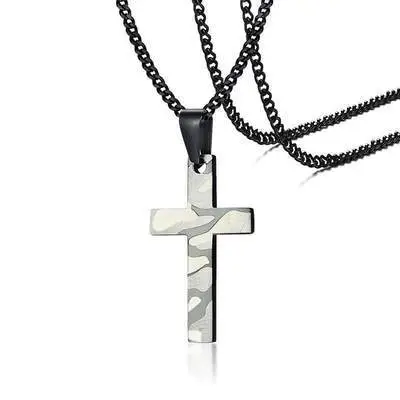 COLLIER MILITAIRE AVEC MOTIF DE CROIX (CÉRAMIQUE) - Image 3