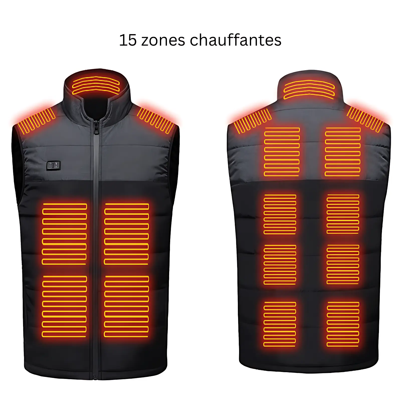 Doudoune sans manche chauffante homme avec batterie - Image 15