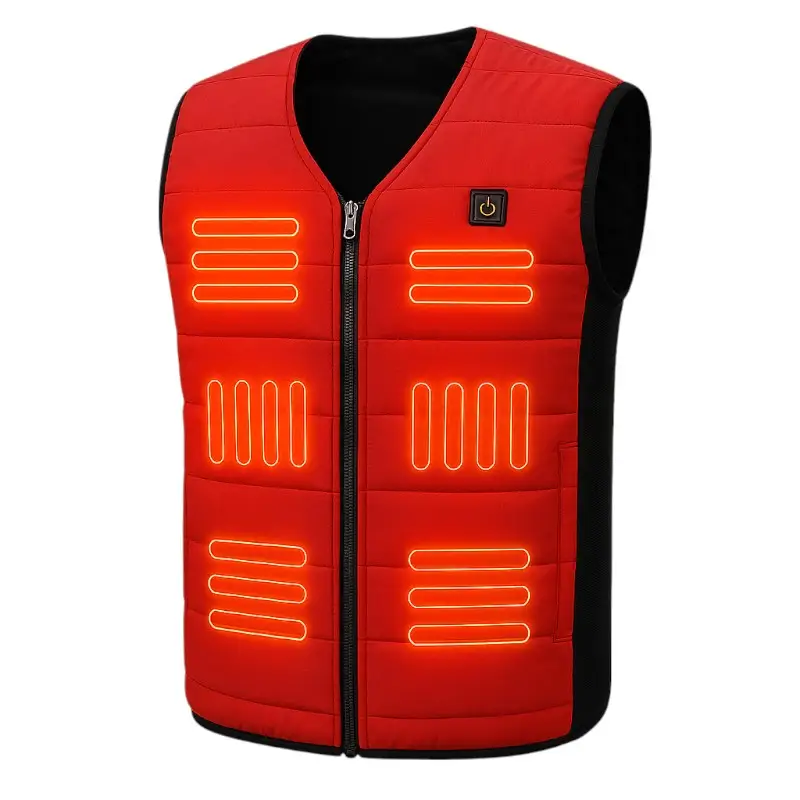 Gilet chauffant homme rouge - Image 2
