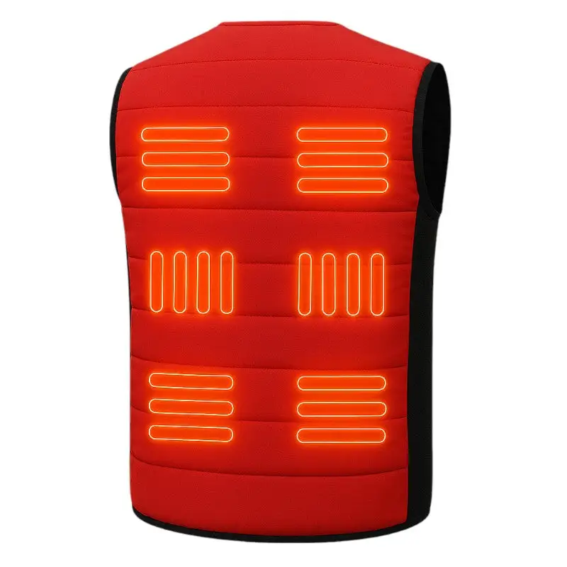 Gilet chauffant homme rouge - Image 3