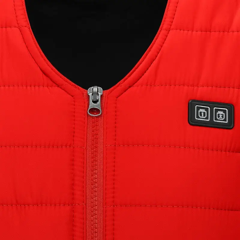 Gilet chauffant homme rouge - Image 4