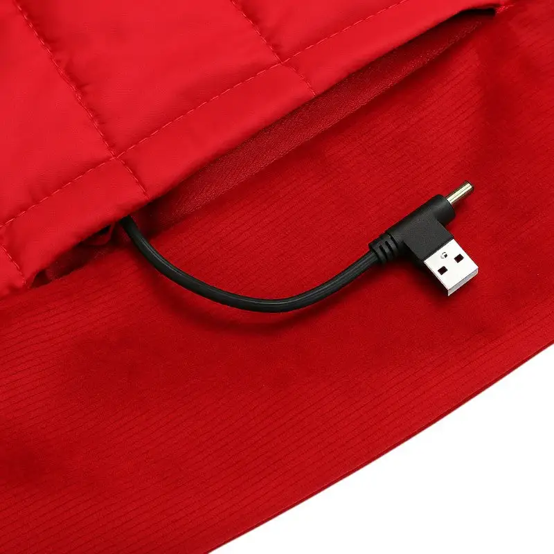 Gilet chauffant homme rouge - Image 7