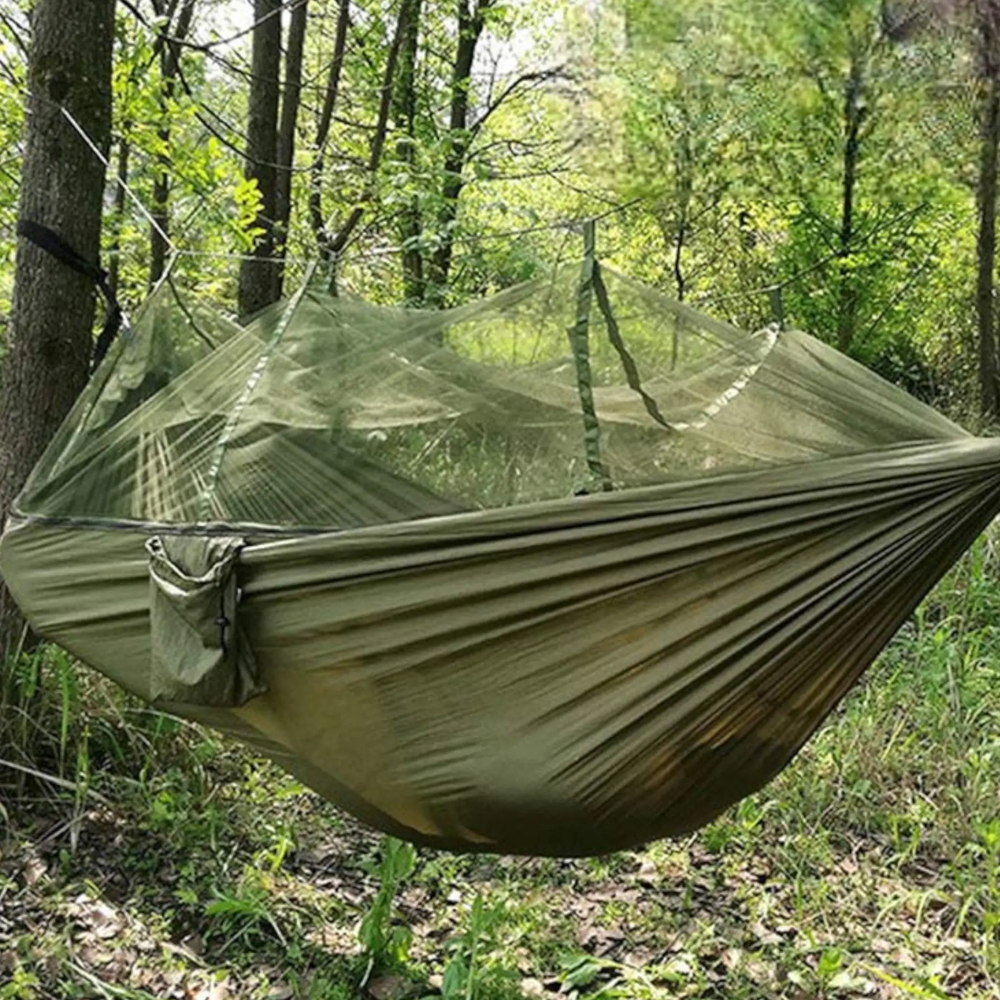 HAMAC TOILE PARACHUTE DOUBLE AVEC MOUSTIQUAIRE - Image 3