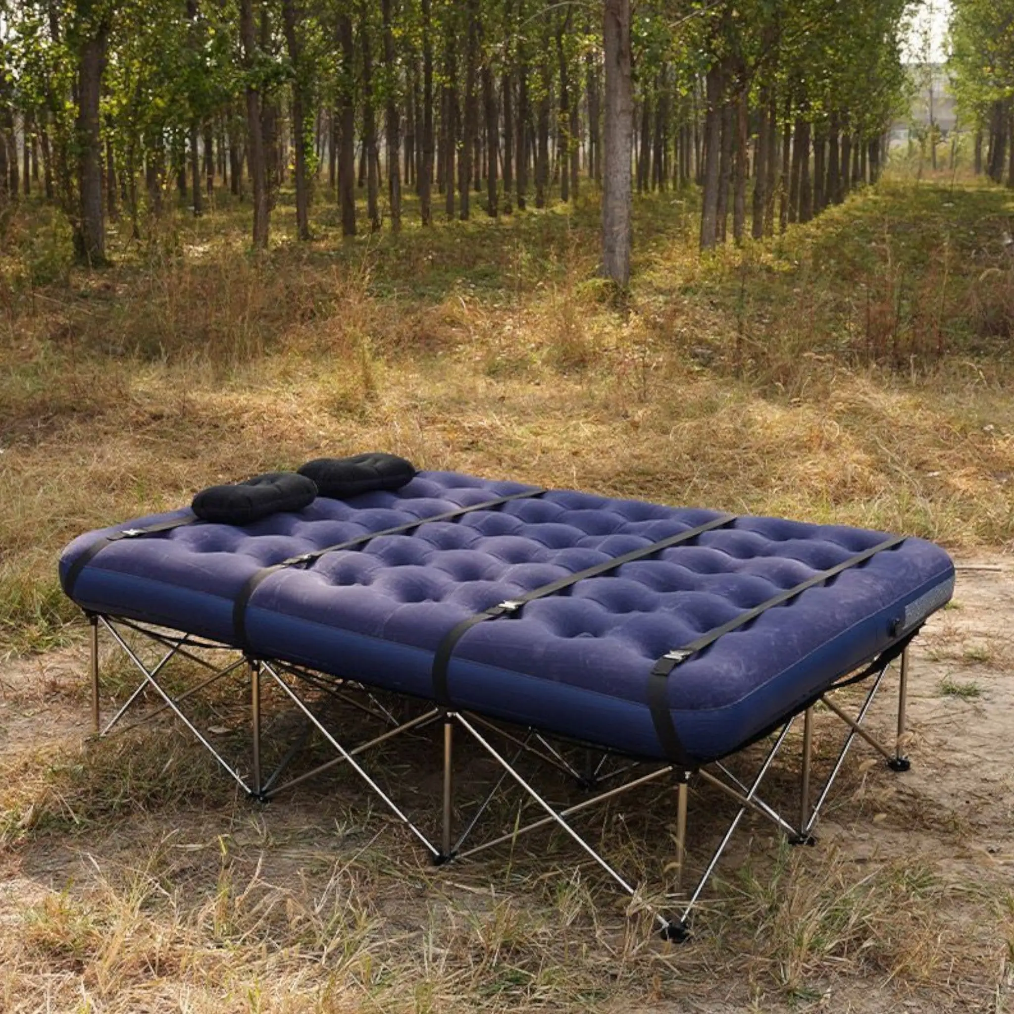 Lit de camp pliable 2 places - Image 3