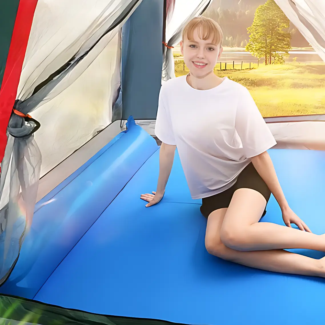Matelas autogonflant 2 personnes avec oreiller - Image 18
