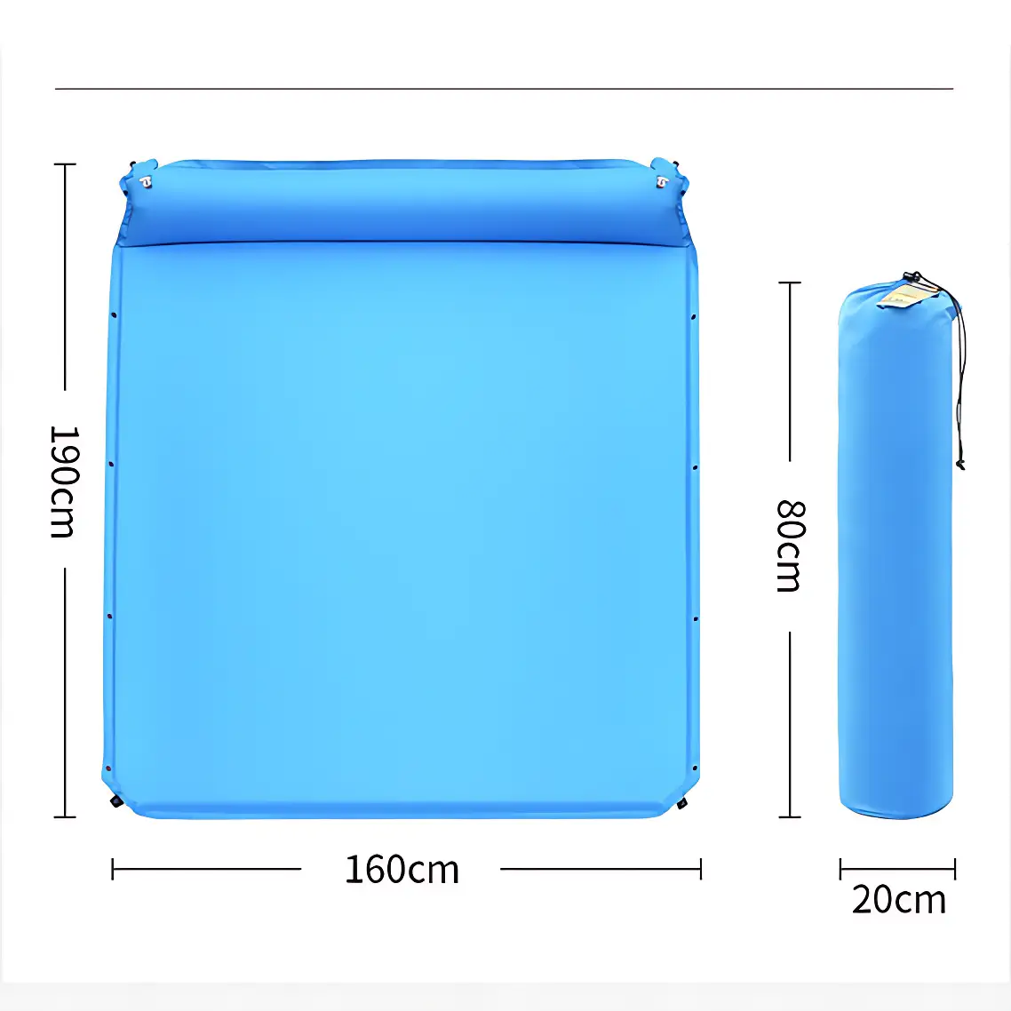 Matelas autogonflant 2 personnes avec oreiller - Image 19