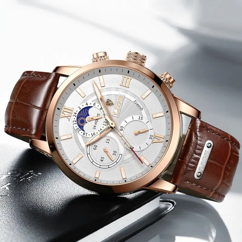 Montre analogique en cuir - Image 4