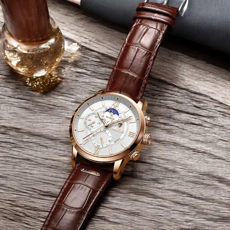 Montre analogique en cuir - Image 6