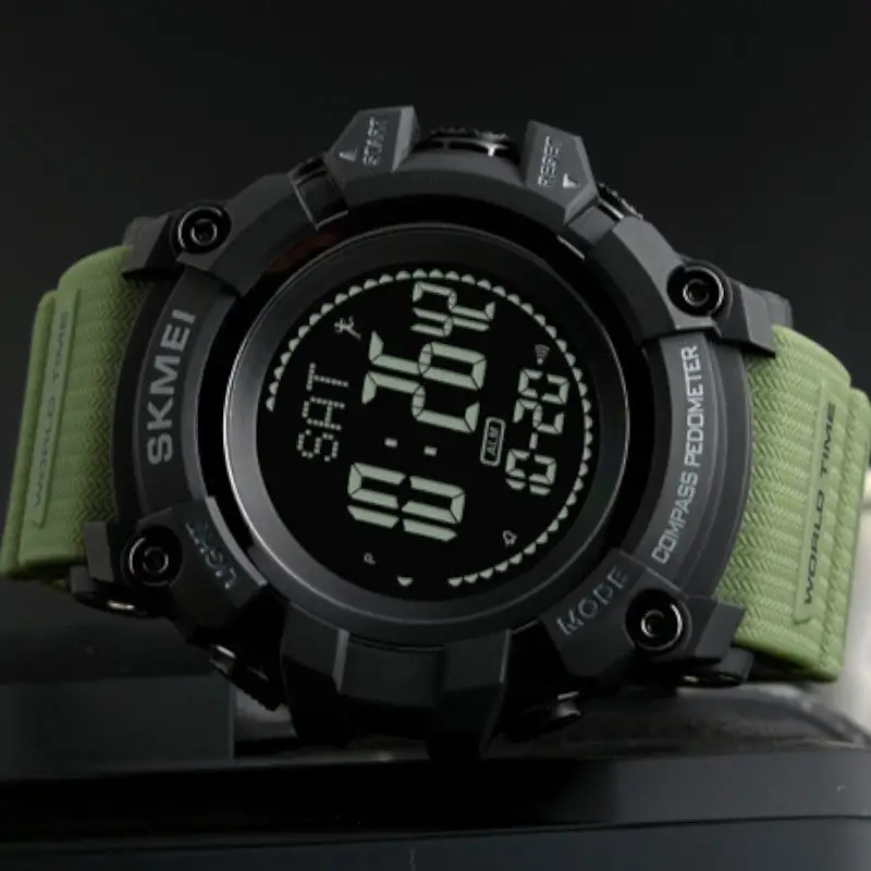 Montre homme sport militaire avec baromètre et boussole - Image 11