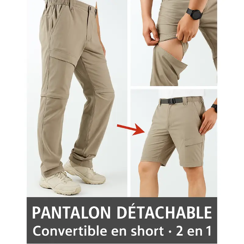 Pantalon randonnée homme beige - Image 8