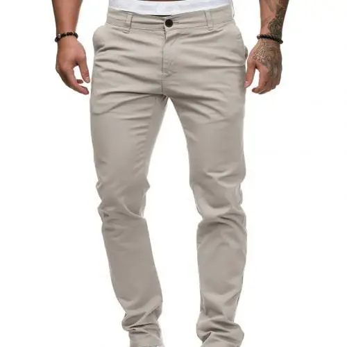 Pantalon treillis blanc homme - Image 3