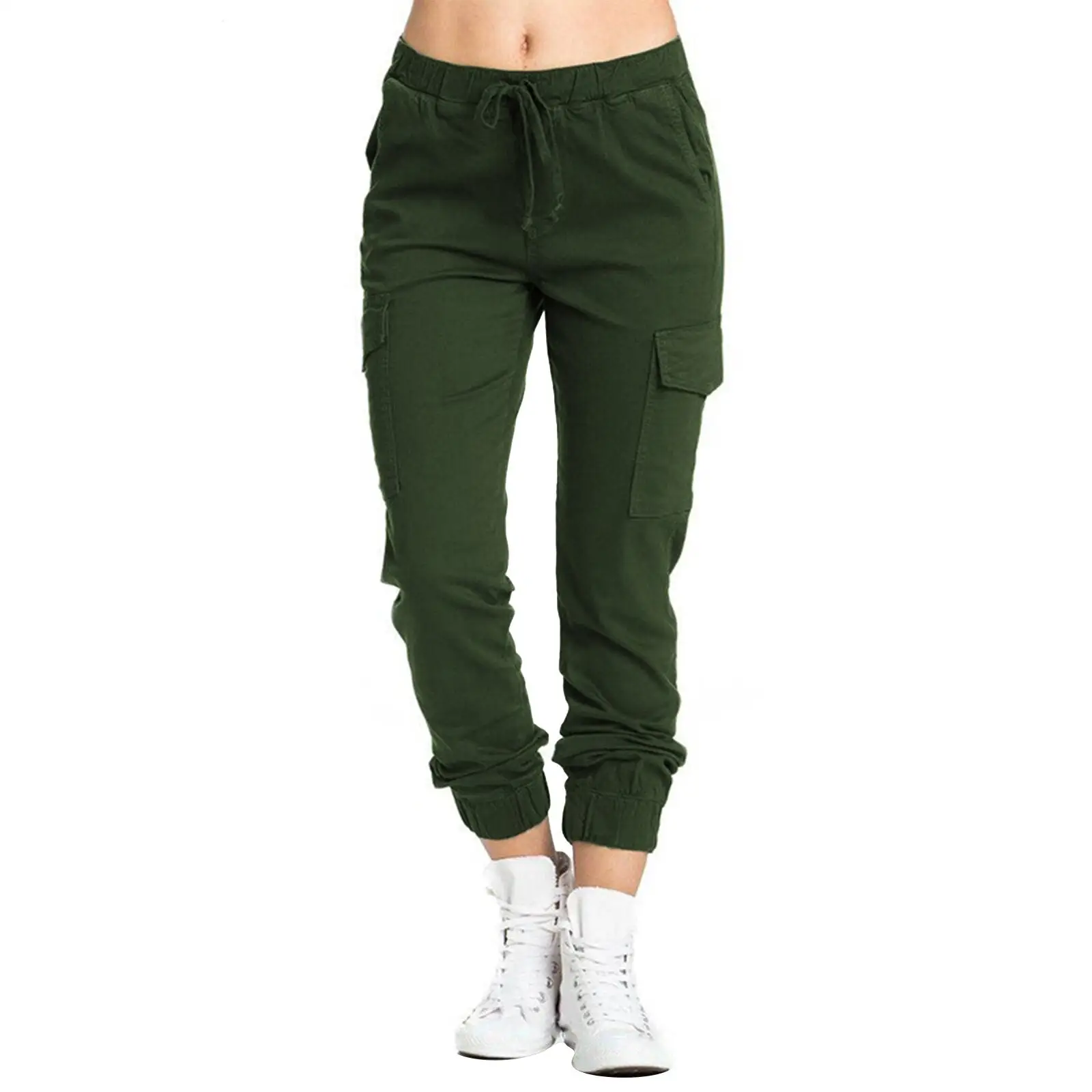 Pantalon treillis femme kaki - Image 5