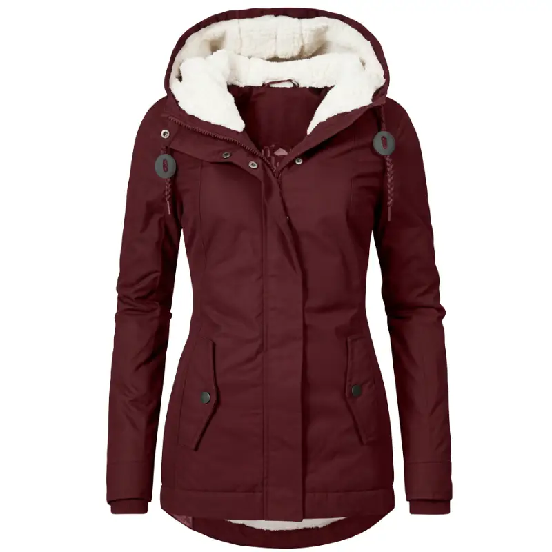 Parka femme militaire avec fourrure - Image 18